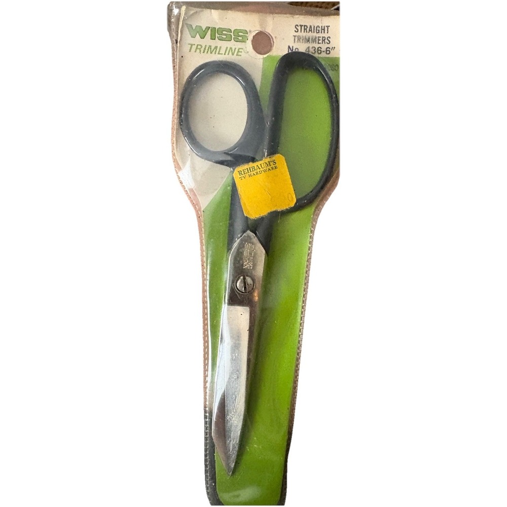 WISS Trimline Scissors Straight Trimmers 436-36" Dressmakers Shears, Vintage